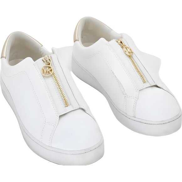 Michael Kors Shoes - Michael Kors Keaton Zip Slip-On Sneakers Pale Gold Women's US 7.5M